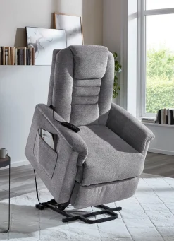 Outlet BADER TV-Sessel mit Motor und Aufstehhilfe GRAU