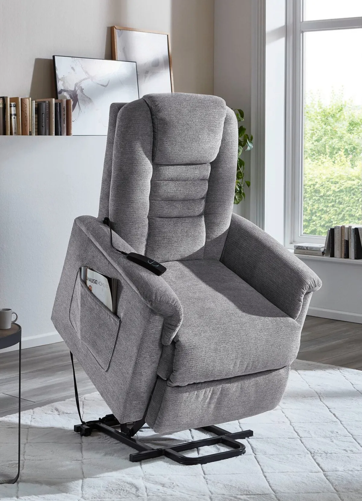 Outlet BADER TV-Sessel mit Motor und Aufstehhilfe GRAU
