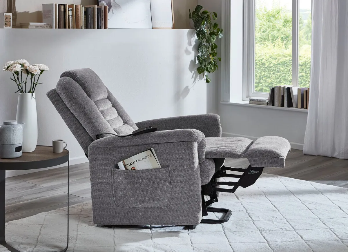 Outlet BADER TV-Sessel mit Motor und Aufstehhilfe GRAU
