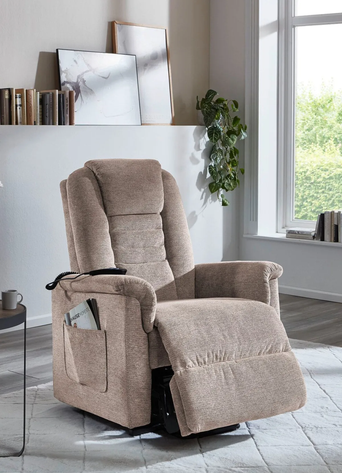 Sale BADER TV-Sessel mit Motor und Aufstehhilfe TAUPE