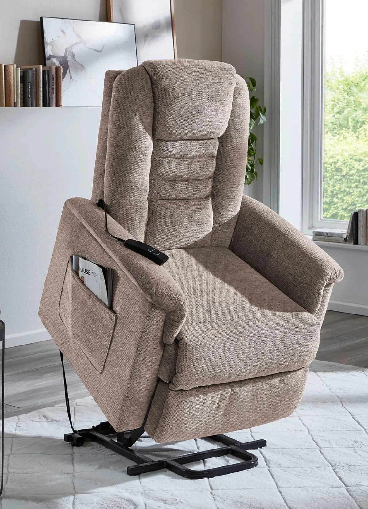 Sale BADER TV-Sessel mit Motor und Aufstehhilfe TAUPE