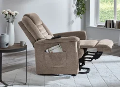 Sale BADER TV-Sessel mit Motor und Aufstehhilfe TAUPE
