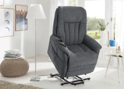 Best BADER TV-Sessel mit Motor und Aufstehhilfe DUNKELGRAU