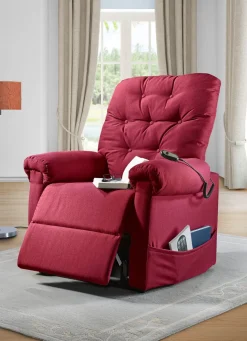 Discount BADER TV-Sessel mit Motor und Aufstehhilfe ROT