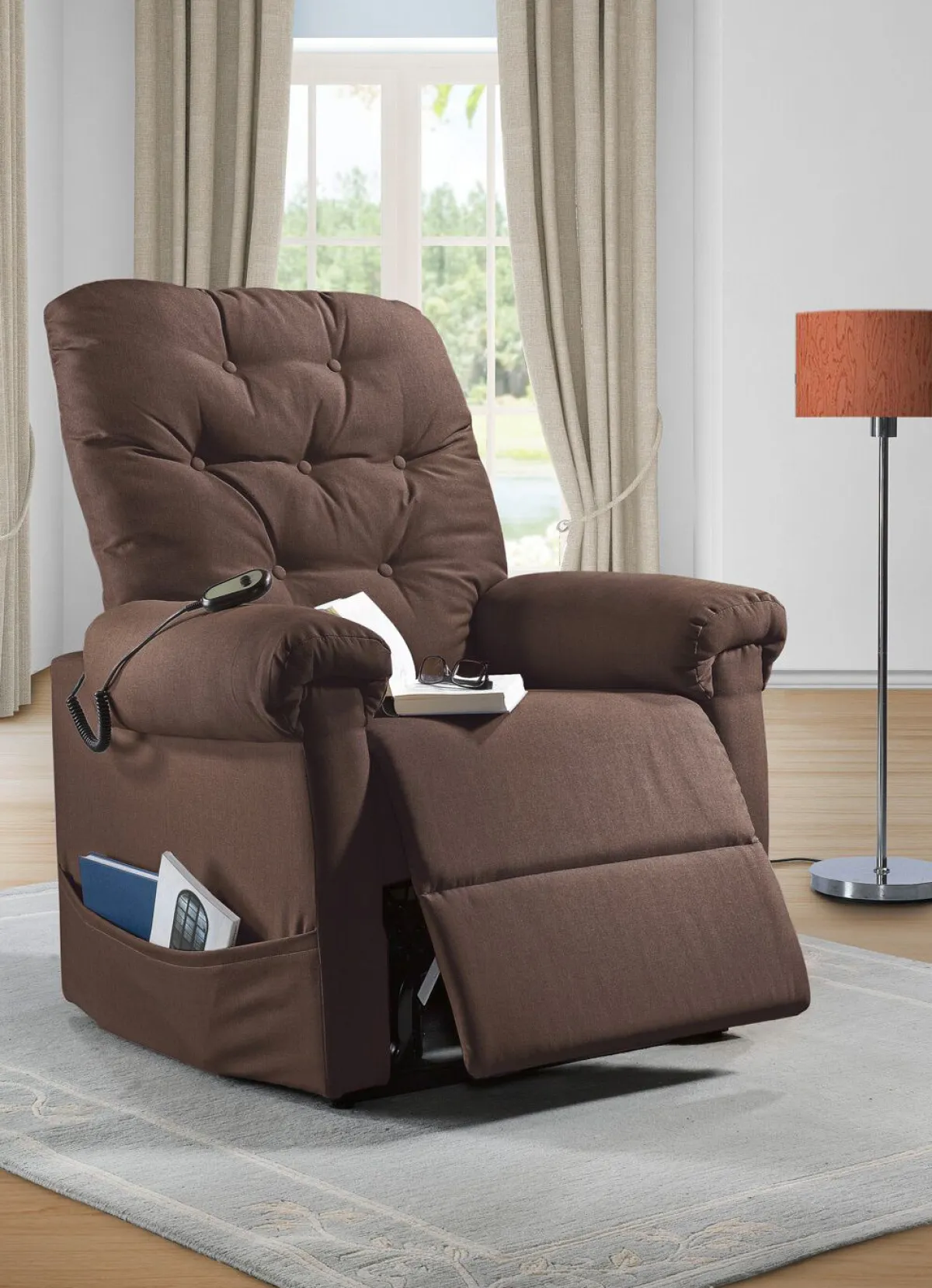 New BADER TV-Sessel mit Motor und Aufstehhilfe BRAUN