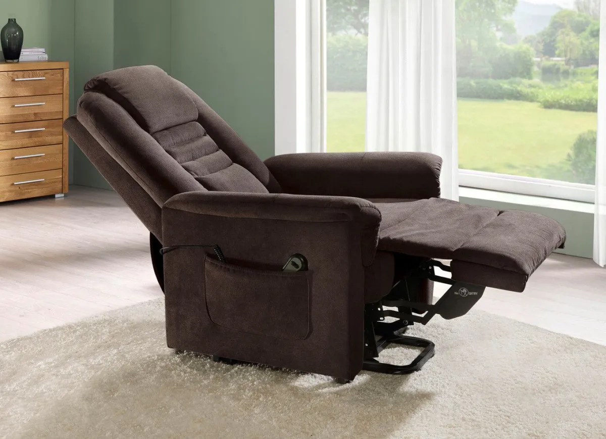Discount BADER TV-Sessel mit Motor und Aufstehhilfe DUNKELBRAUN