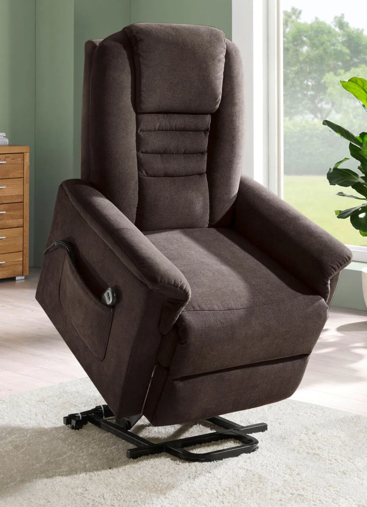 Discount BADER TV-Sessel mit Motor und Aufstehhilfe DUNKELBRAUN