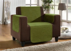 Discount BADER Unempfindliche Sessel-,Couch- und Armlehnenschoner aus Chenille GRÜN