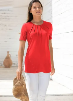 Clearance BADER Unifarbene Shirt-Tunika KORALLE