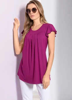 Outlet BADER Unifarbene Shirt-Tunika BEERE