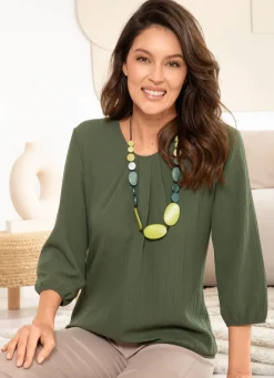 Hot BADER Unifarbene Tunika KHAKI