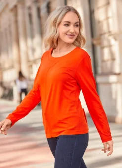 B/ANCA Unifarbenes Shirt ORANGE