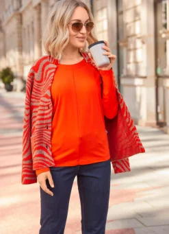 B/ANCA Unifarbenes Shirt ORANGE