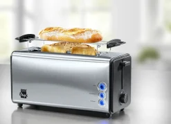 New UNOLD Doppel-Langschlitz-Toaster für bis zu 4 Toasts gleichzeitig EDELSTAHL