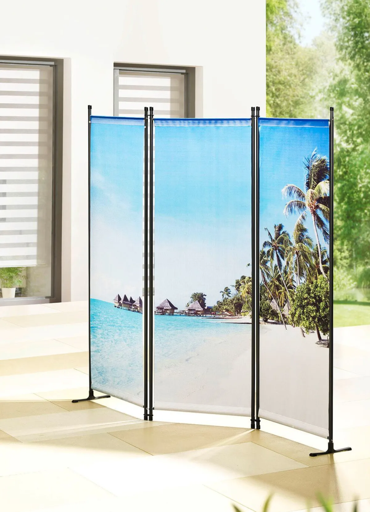Discount BADER UV-beständiger Paravent mit wunderschönen Motiven BUNT