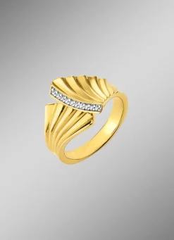 Best BADER Vergoldeter Damenring mit Diamanten