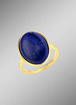 Hot BADER Vergoldeter Damenring mit Lapislazuli