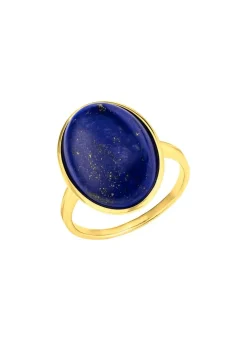 Hot BADER Vergoldeter Damenring mit Lapislazuli