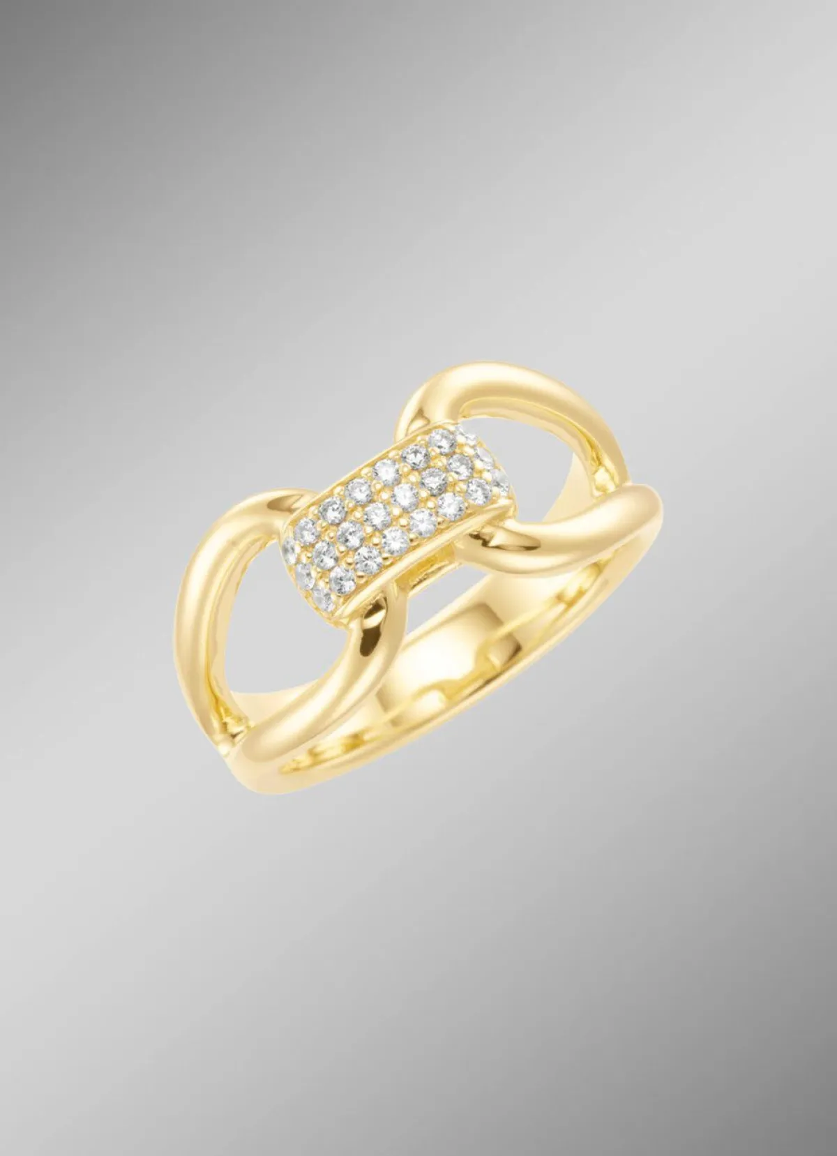 Clearance BADER Vergoldeter Damenring mit Zirkonia