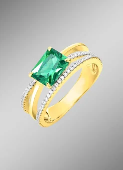 Best BADER Vergoldeter Damenring mit Zirkonia