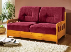 BADER Verwandlungssofa aus massiver Kiefer BORDEAUX