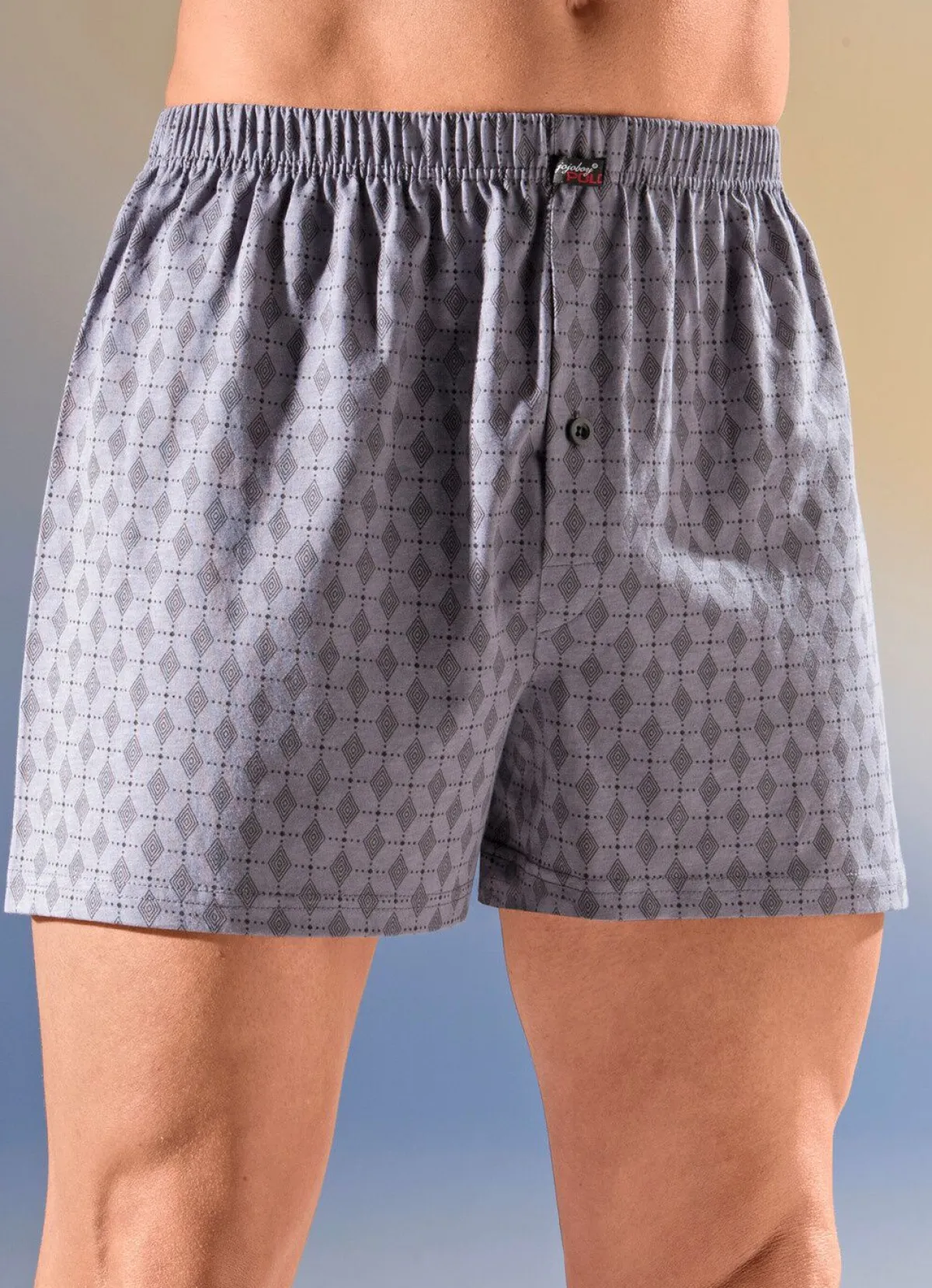 Best BADER Viererpack Boxershorts mit Dehnbund 2X GRAU-SCHWARZ, 2X SCHWARZ-GRAU