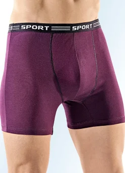 Discount BADER Viererpack Pants aus Feinjersey, uni bunt 2X BORDEAUX, 2X SCHWARZ