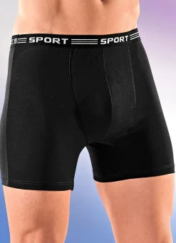 Discount BADER Viererpack Pants aus Feinjersey, uni bunt 2X BORDEAUX, 2X SCHWARZ