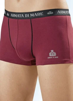 New Armata di Mare Viererpack Pants aus Feinjersey, mit Elastikbund 2x BORDEAUX, 1x DUNKELGRAU, 1x SCHWARZ