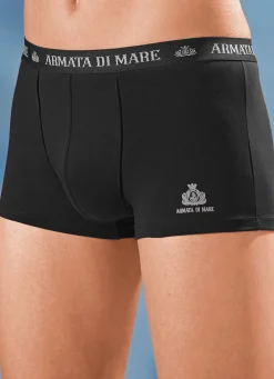 New Armata di Mare Viererpack Pants aus Feinjersey, mit Elastikbund 2x BORDEAUX, 1x DUNKELGRAU, 1x SCHWARZ