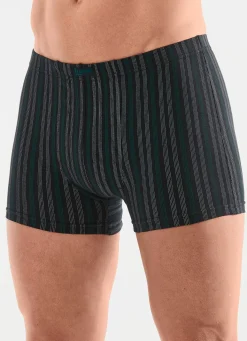 Discount BADER Viererpack Pants mit Dehnbund 2X SCHWARZ GESTREIFT, 2X UNI SCHWARZ