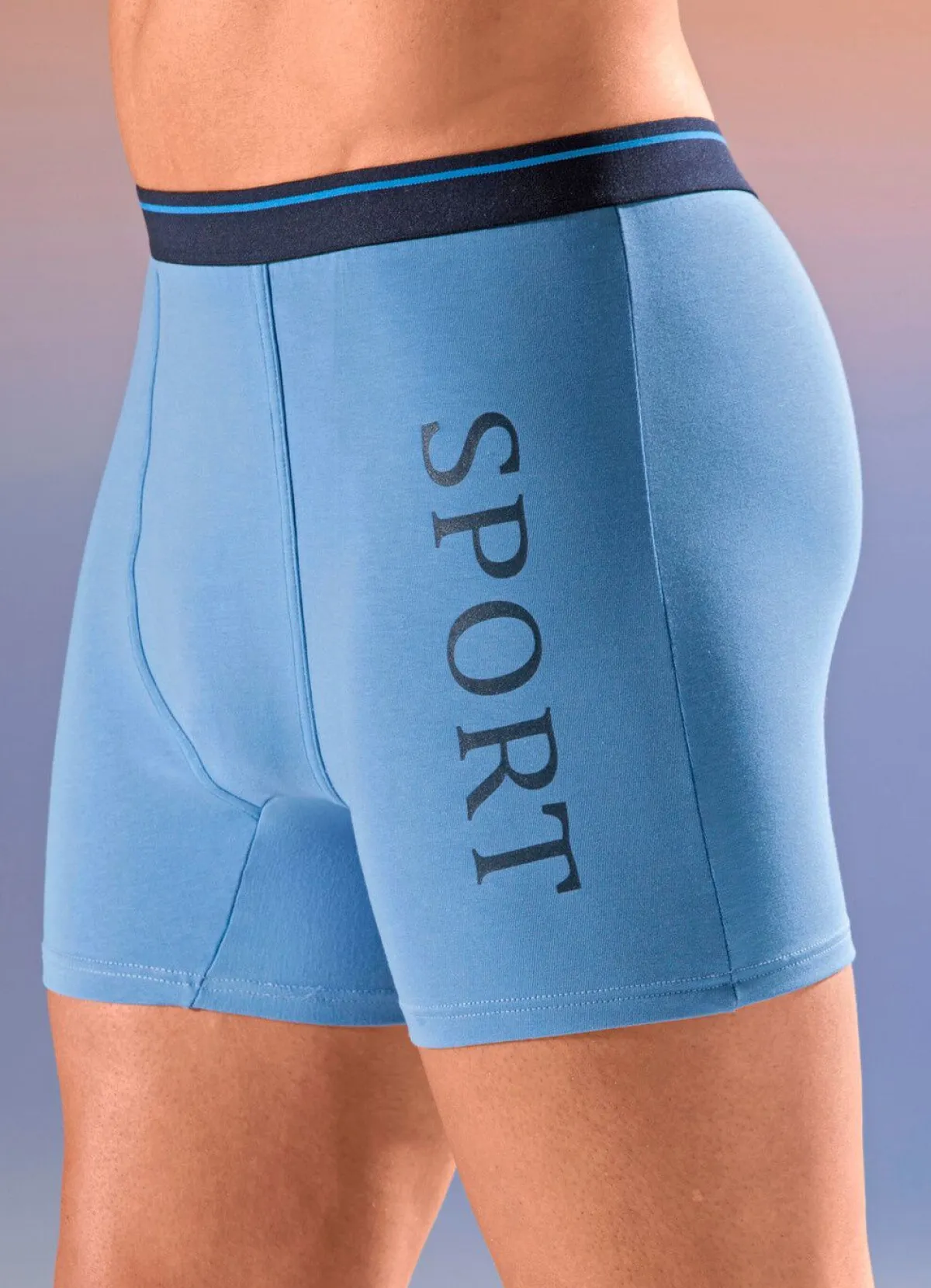 Discount BADER Viererpack Pants mit Elastikbund 2X HELLBLAU, 2X MARINE