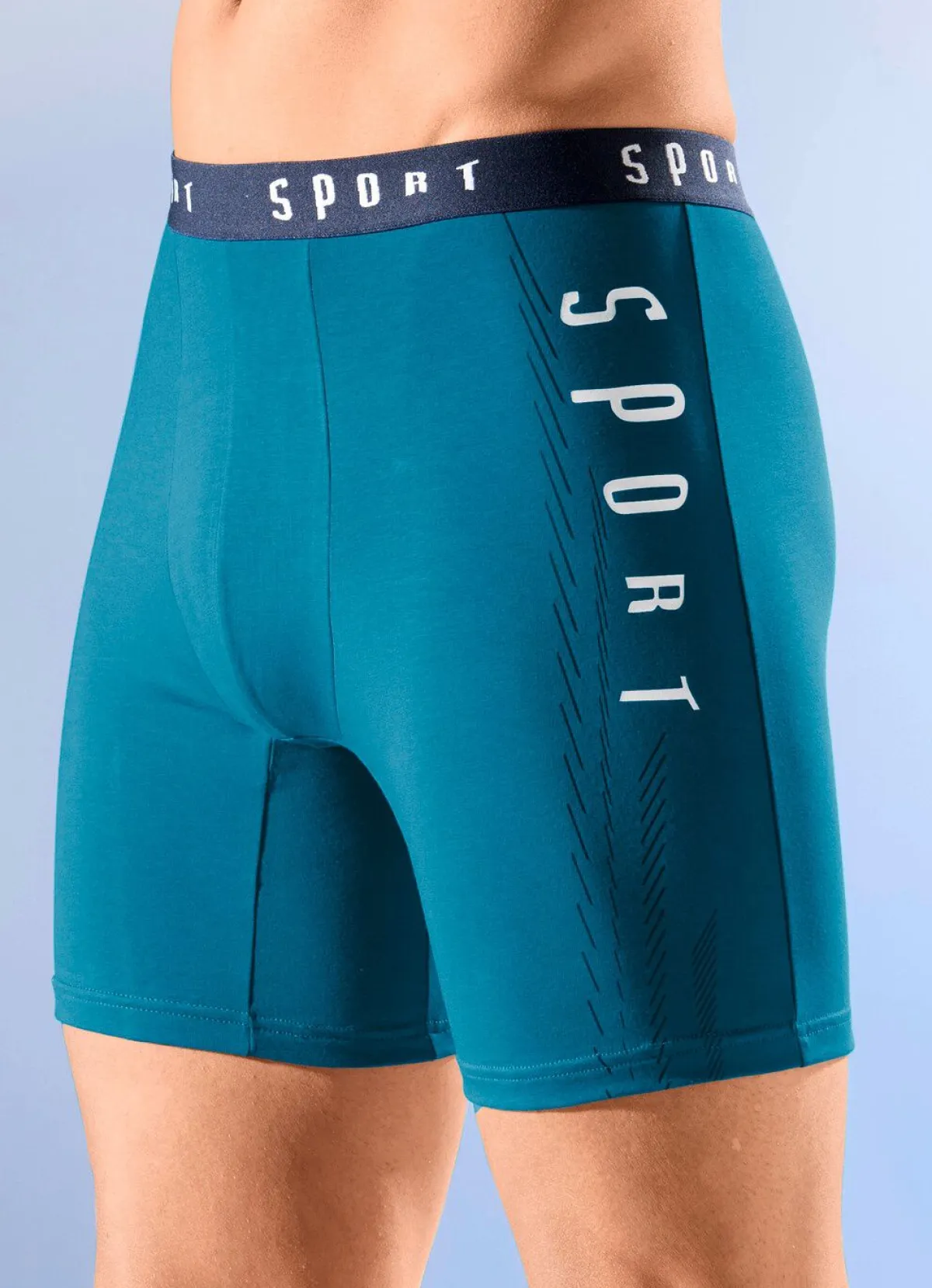 BADER Viererpack Pants mit Elastikbund 2X PETROL, 2 X MARINE