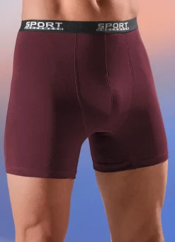 Clearance BADER Viererpack Pants mit Elastikbund 2X MARINE, 2X BORDEAUX