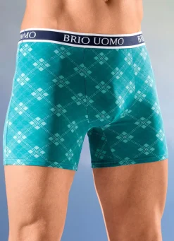 Hot BADER Viererpack Pants mit Elastikbund 2X PETROL, 2X MARINE-GELB