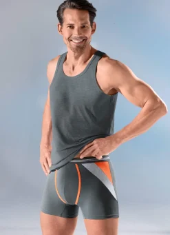 BADER Viererpack Pants mit farbigen Einsätzen 2X GRAFIT-BUNT, 2X NAVY-BUNT