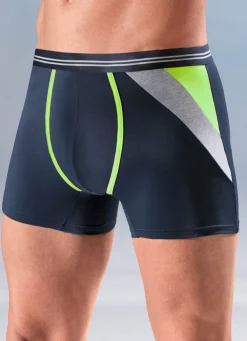 BADER Viererpack Pants mit farbigen Einsätzen 2X GRAFIT-BUNT, 2X NAVY-BUNT