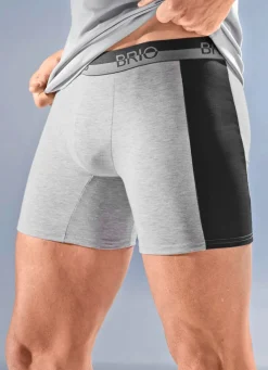 Online BADER Viererpack Pants mit seitlichen Einsätzen 2X GRAU MELIERT-RAUCHBLAU, 2X GRAU MELIERT-SCHWARZ