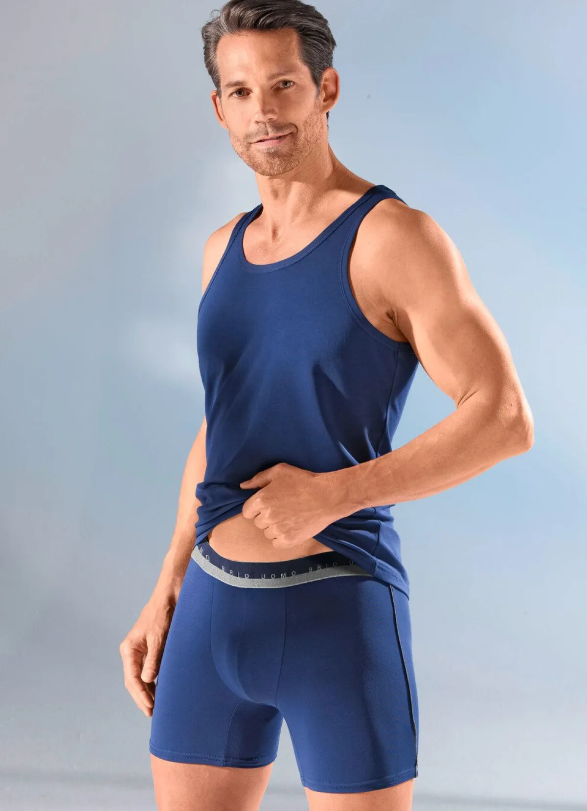 Online BADER Viererpack Pants, uni, mit Elastikbund 2X BLAU, 2X ANTHRAZIT