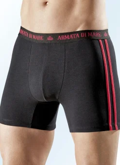 Hot Armata di Mare Viererpack Pants, uni mit Kontraststreifen 2X SCHWARZ-ROT, 2X UNI SCHWARZ
