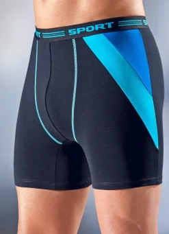 Outlet BADER Viererpack Pants, uni mit Einsätzen und Ziernähten 2X SCHWARZ, 2X MARINE