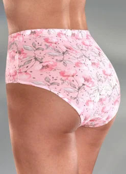 Outlet MONAMI Viererpack Slip mit Floraldruck ROSÉ-BUNT