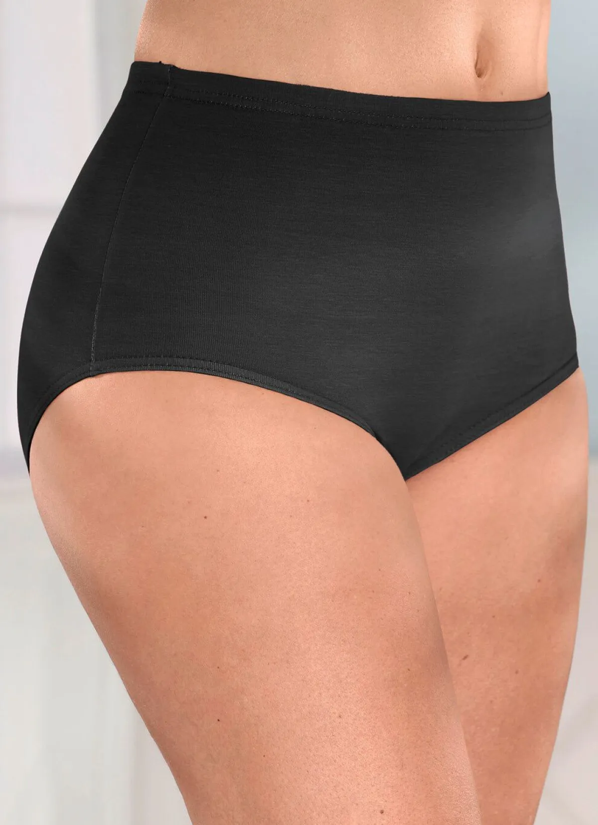 Clearance BADER Viererpack Slips mit Gummizug im Bund 2X ALTROSA, 2X SCHWARZ