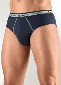 Hot BADER Viererpack Slips mit Elastikbund 2X NAVY, 2X ROYALBLAU