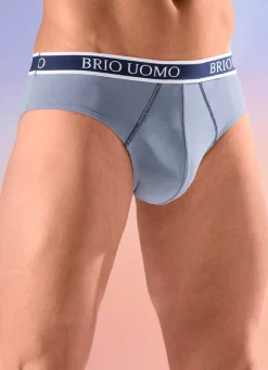 brio Viererpack Slips mit Elastikbund 2X GRAUBLAU, 2X NAVY