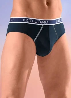 brio Viererpack Slips mit Elastikbund 2X GRAUBLAU, 2X NAVY