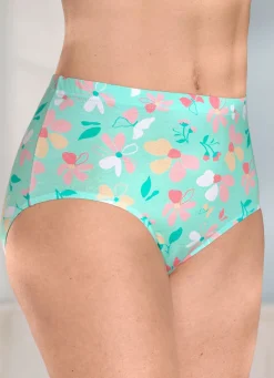 Online MONAMI Viererpack Slips mit farbharmonischem Floraldessin MINT-BUNT