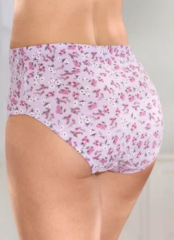Clearance BADER Viererpack Slips mit Floraldessin FLIEDER-ROSÉ-BUNT