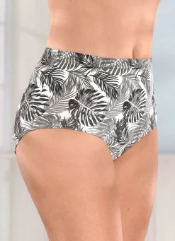 BADER Viererpack Slips mit floralem Druckdessin WEISS-GRAU-SCHWARZ