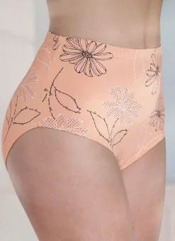 Online BADER Viererpack Slips mit Gummizug im Bund 2X BEIGE-MARINE-WEISS BEDRUCKT, 2X BEIGE